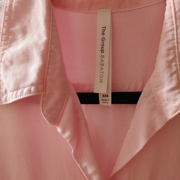 Aritzia The Group Babaton XXS pink lyocell utility shirt / blouse (fits xs & s) - Picture 2 of 7